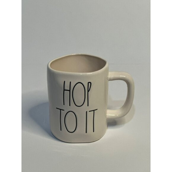 Rae-Dunn HOP TO IT Black Ceramic Mug | Easter Coffee Cup Decoration Collectors - Picture 2 of 5